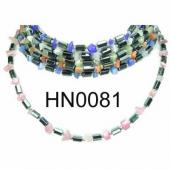 Assorted Colored Opal Beads Hematite Beads Stone Chain Choker Fashion Women Necklace